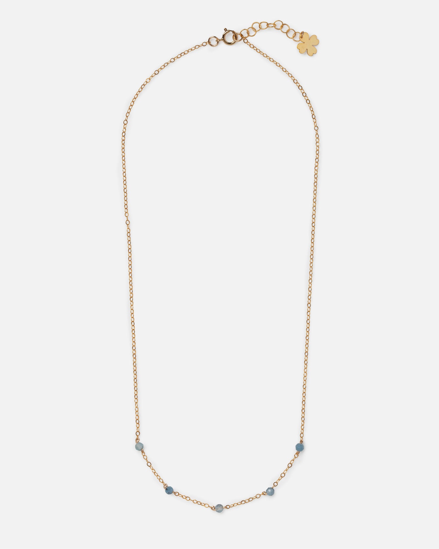 AQUAMARINE LUCY 14K GOLD FILLED NECKLACE