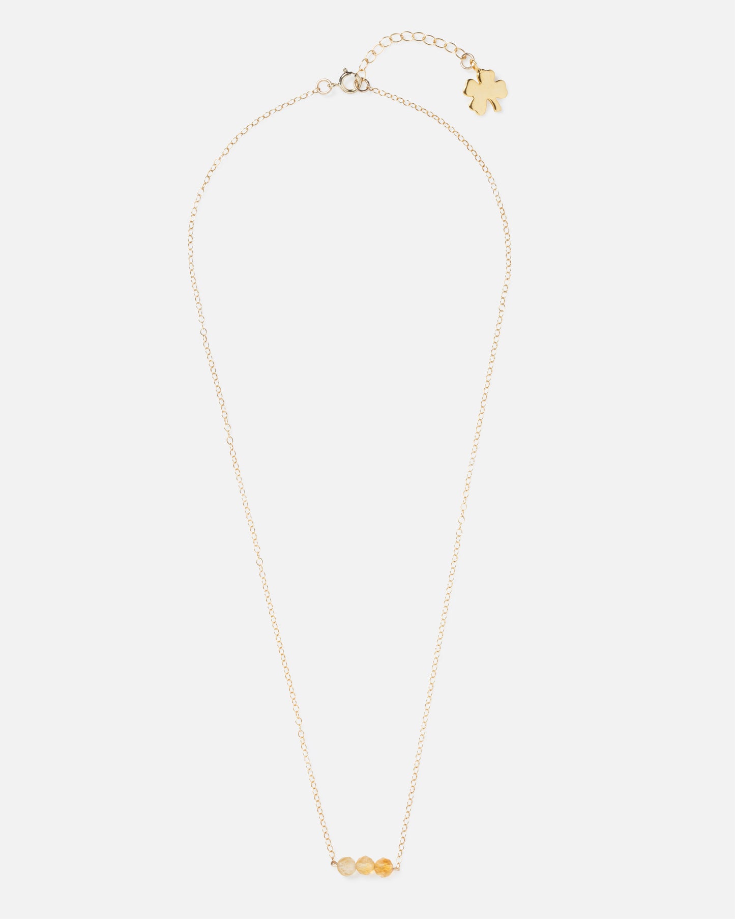 CITRINE CLUSTER 14K GOLD-FILLED NECKLACE