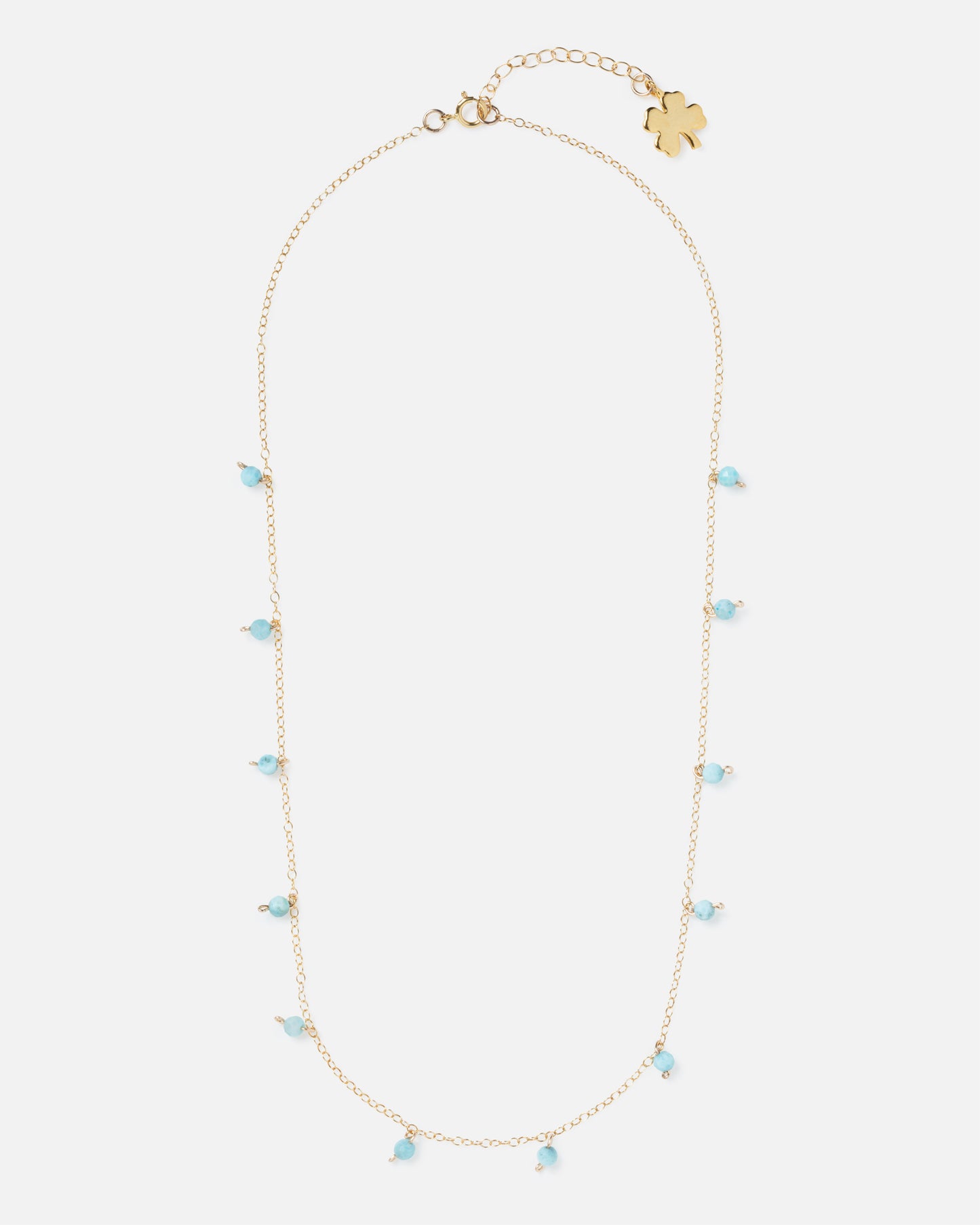 LARIMAR DAINTY 14K GOLD FILLED NECKLACE