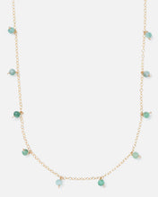 Load image into Gallery viewer, EMERALD DAINTY 14K GOLD FILLED NECKLACE