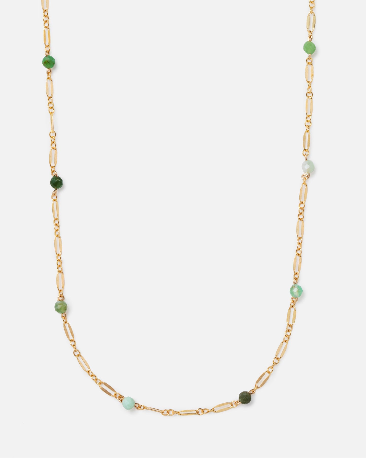 GREEN OPAL ELLIE 14K GOLD FILLED NECKLACE