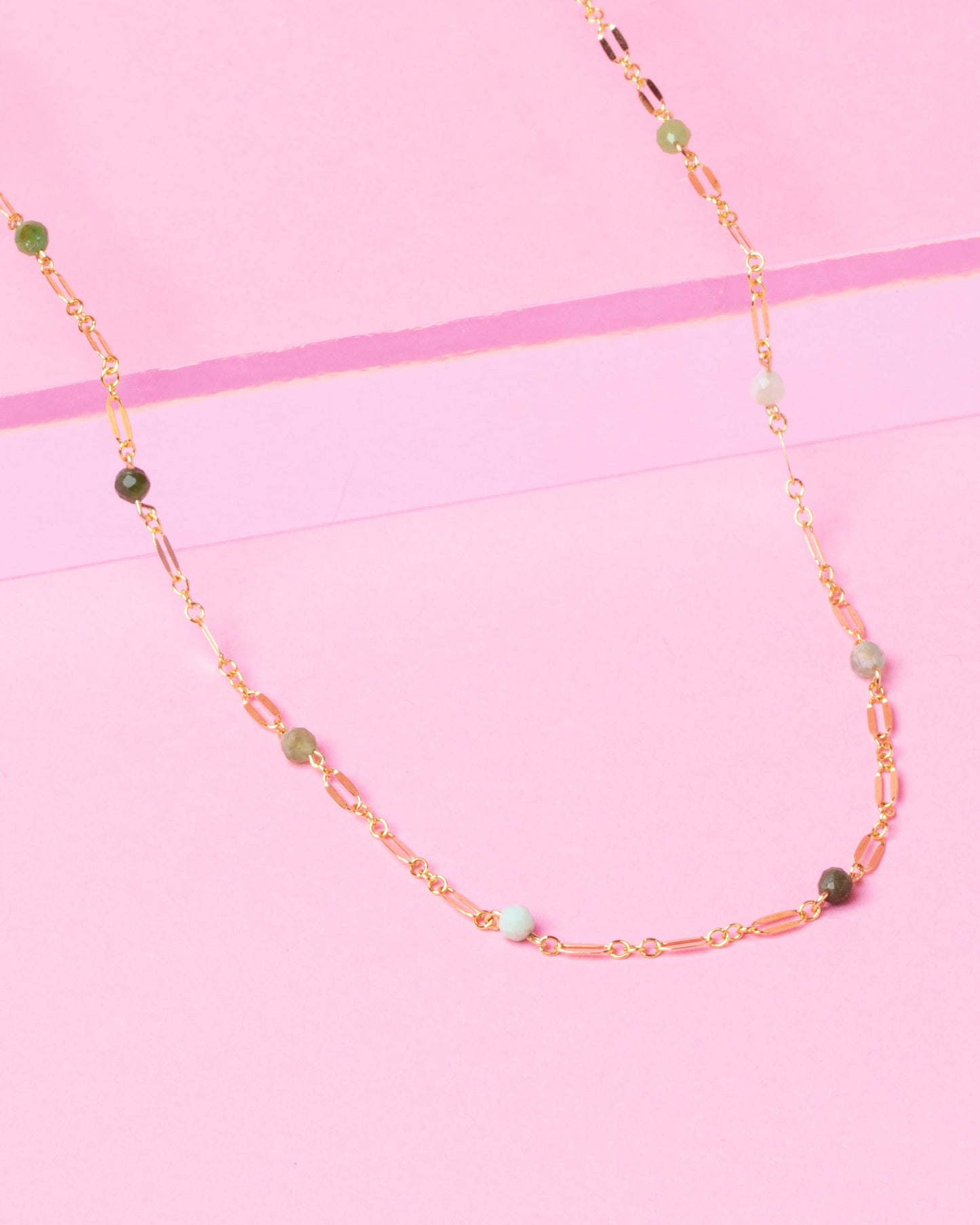 GREEN OPAL ELLIE 14K GOLD FILLED NECKLACE