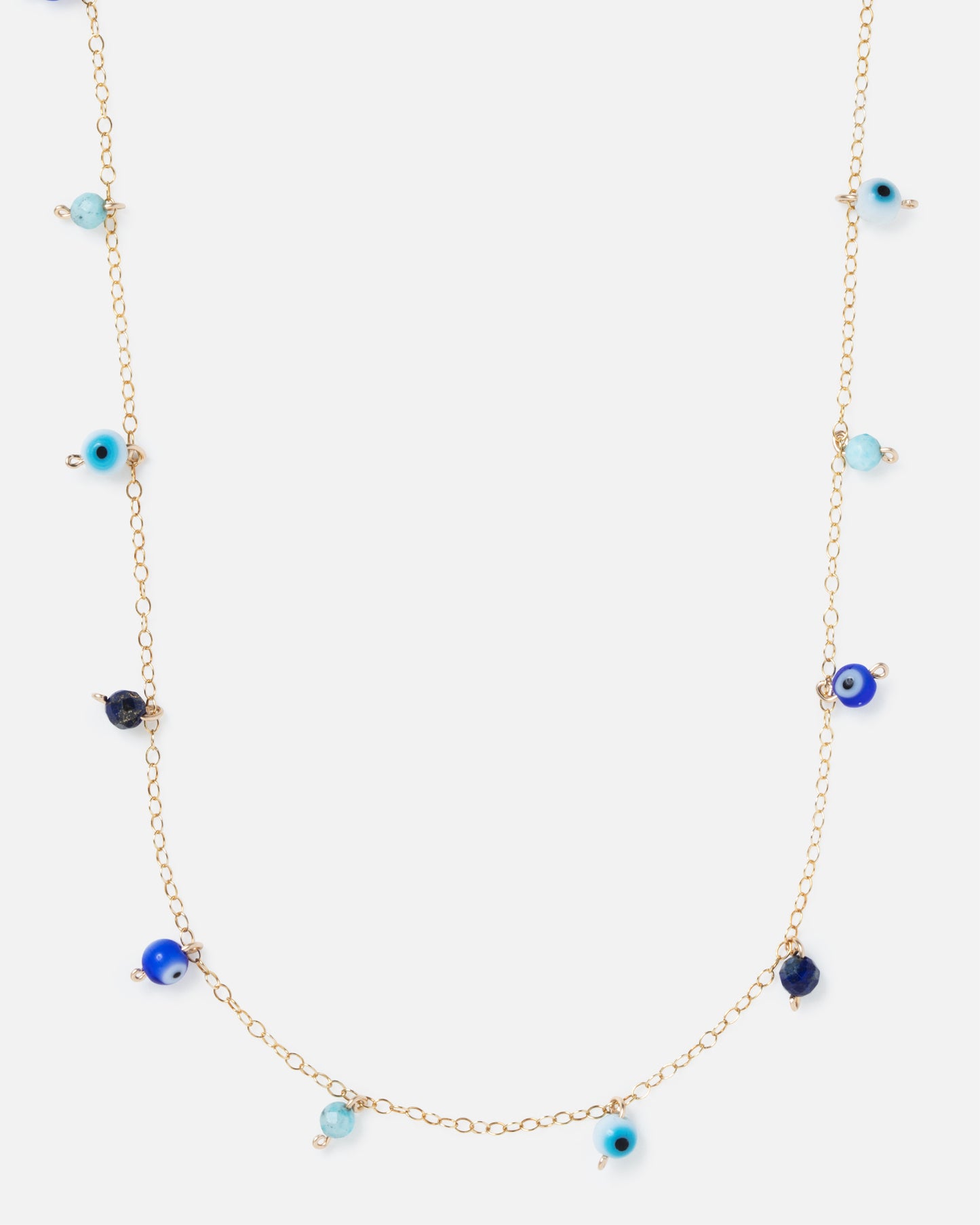 EVIL EYE DAINTY 14K GOLD FILLED NECKLACE