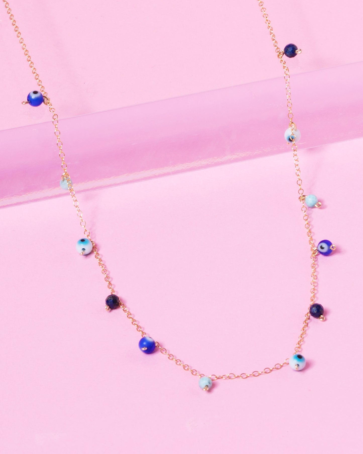 EVIL EYE DAINTY 14K GOLD FILLED NECKLACE