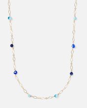 Load image into Gallery viewer, evil eye beads and gemstones with fancy chain