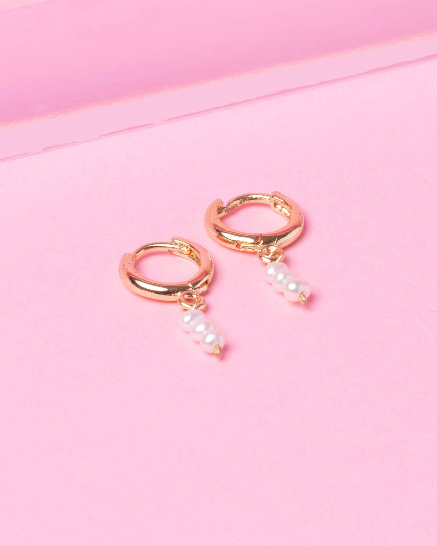PEARL LEIGHTON 14K GOLD FILLED HUGGIE EARRINGS