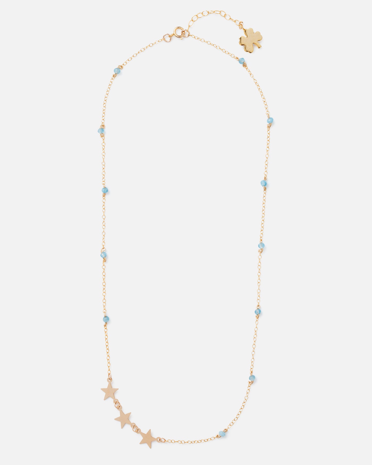 SHOOTING STAR AQUAMARINE 14K GOLD FILLED NECKLACE