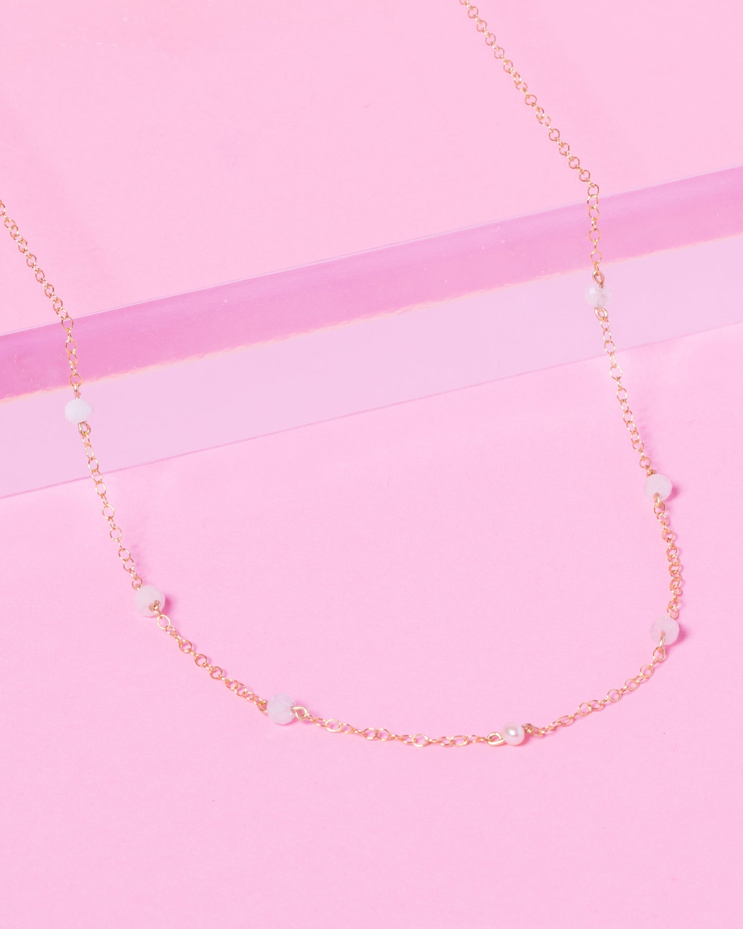 MORGANITE CARMELLA 14K GOLD FILLED NECKLACE