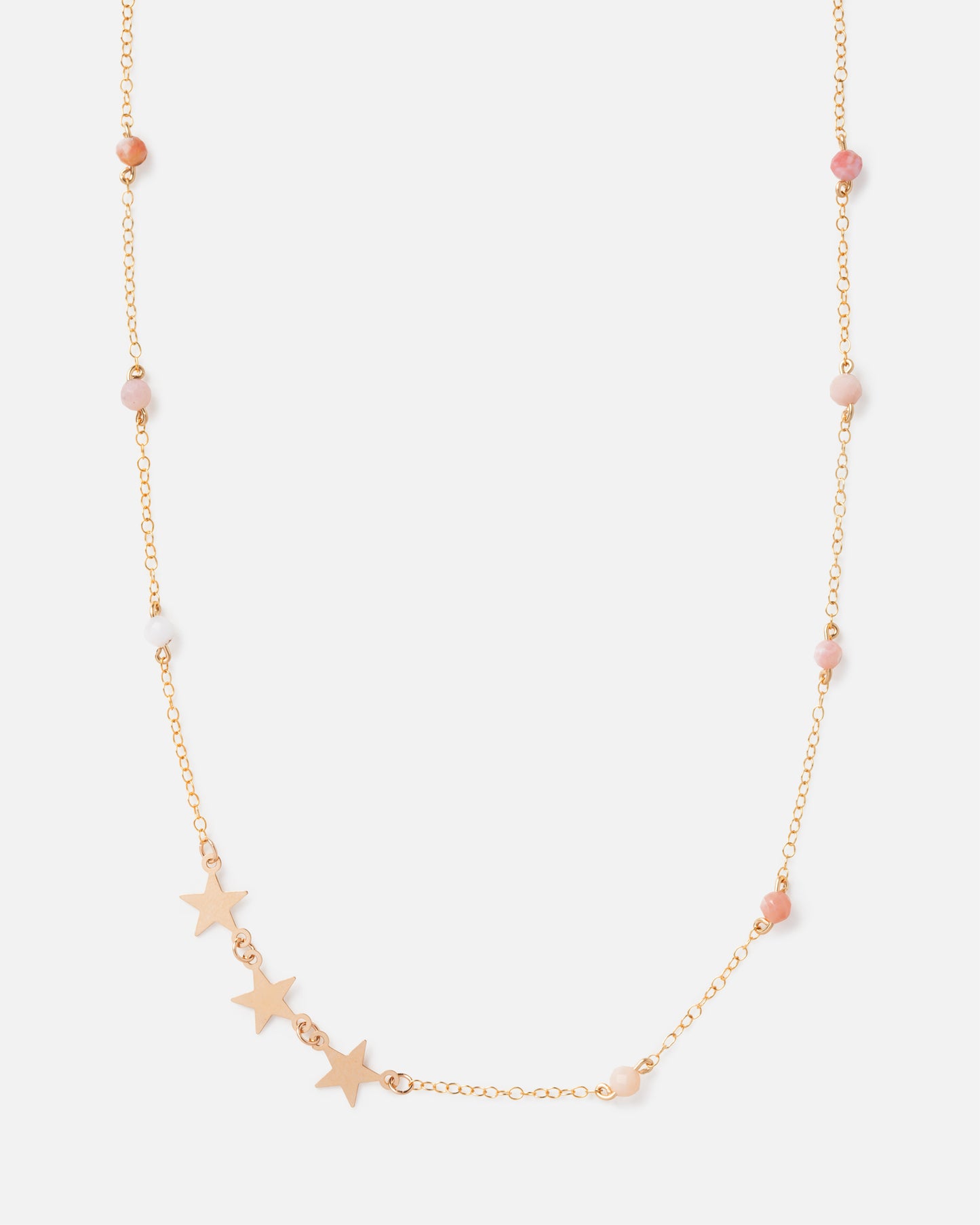 SHOOTING STAR PINK OPAL 14K GOLD FILLED NECKLACE