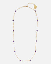 Load image into Gallery viewer, AMETHYST BEADED 14K GOLD FILLED FANCY CHAIN