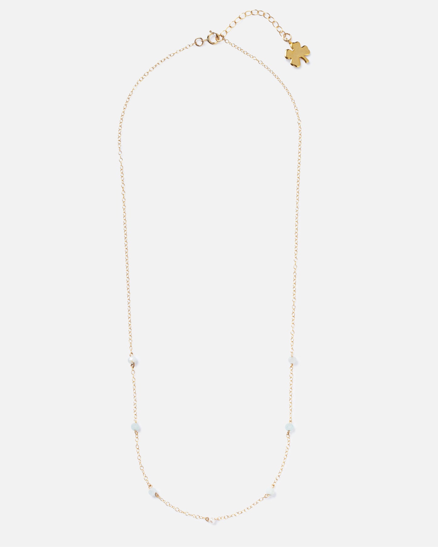 BLUE BERYL CARMELLA 14K GOLD FILLED NECKLACE