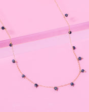 Load image into Gallery viewer, SAPPHIRE DAINTY 14K GOLD FILLED NECKLACE