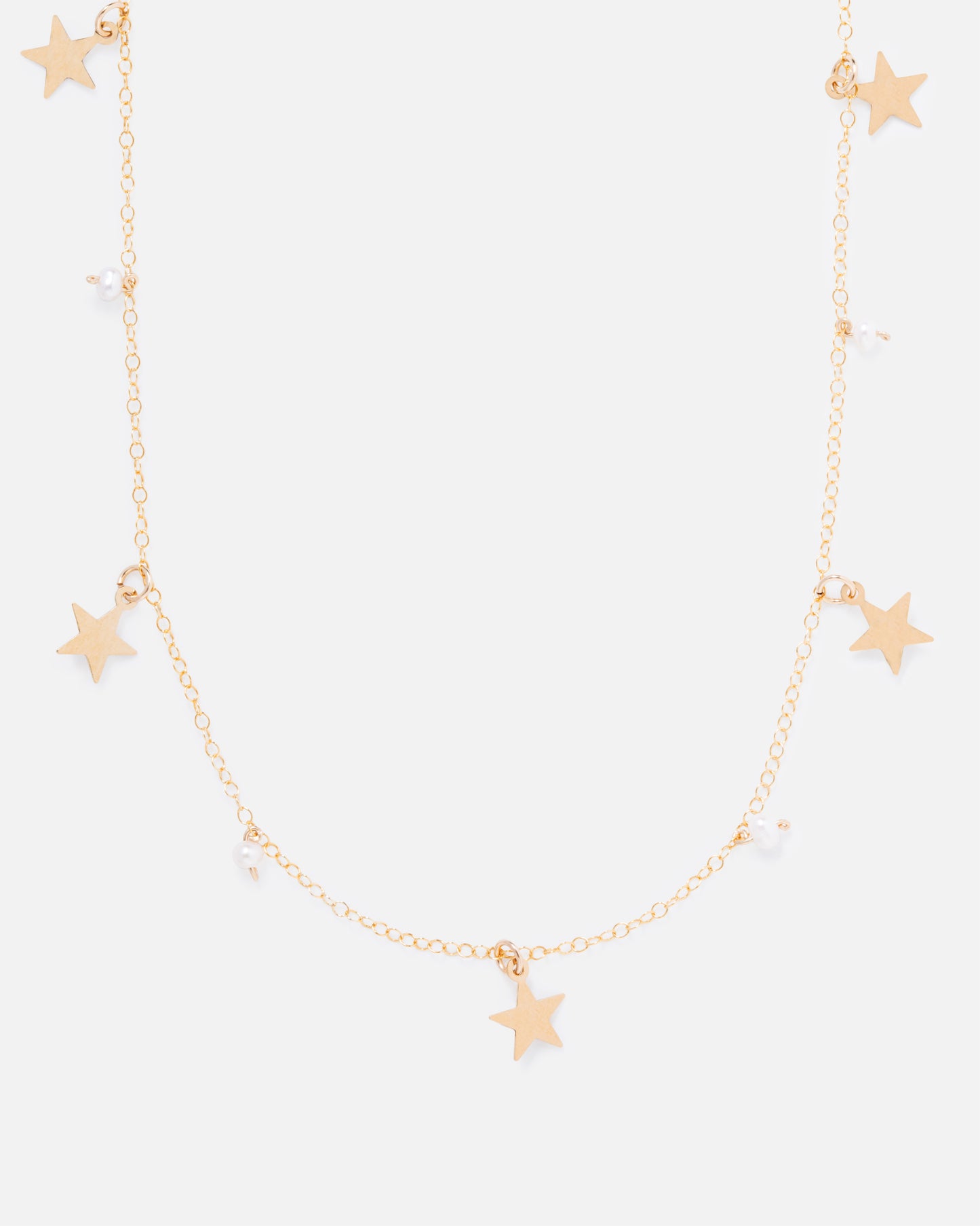 PEARL MABEL 14K GOLD FILLED STARS NECKLACE