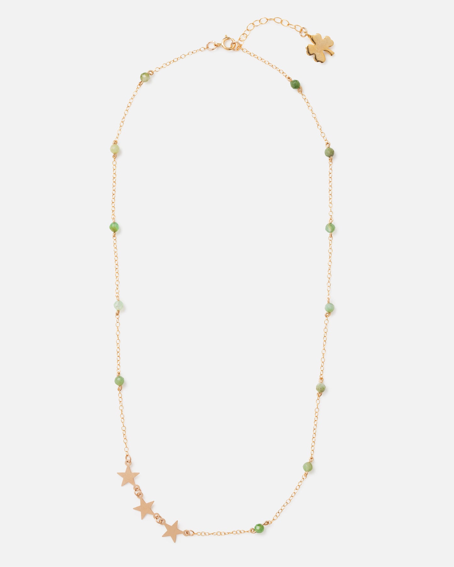 SHOOTING STAR GREEN OPAL 14K GOLD FILLED NECKLACE