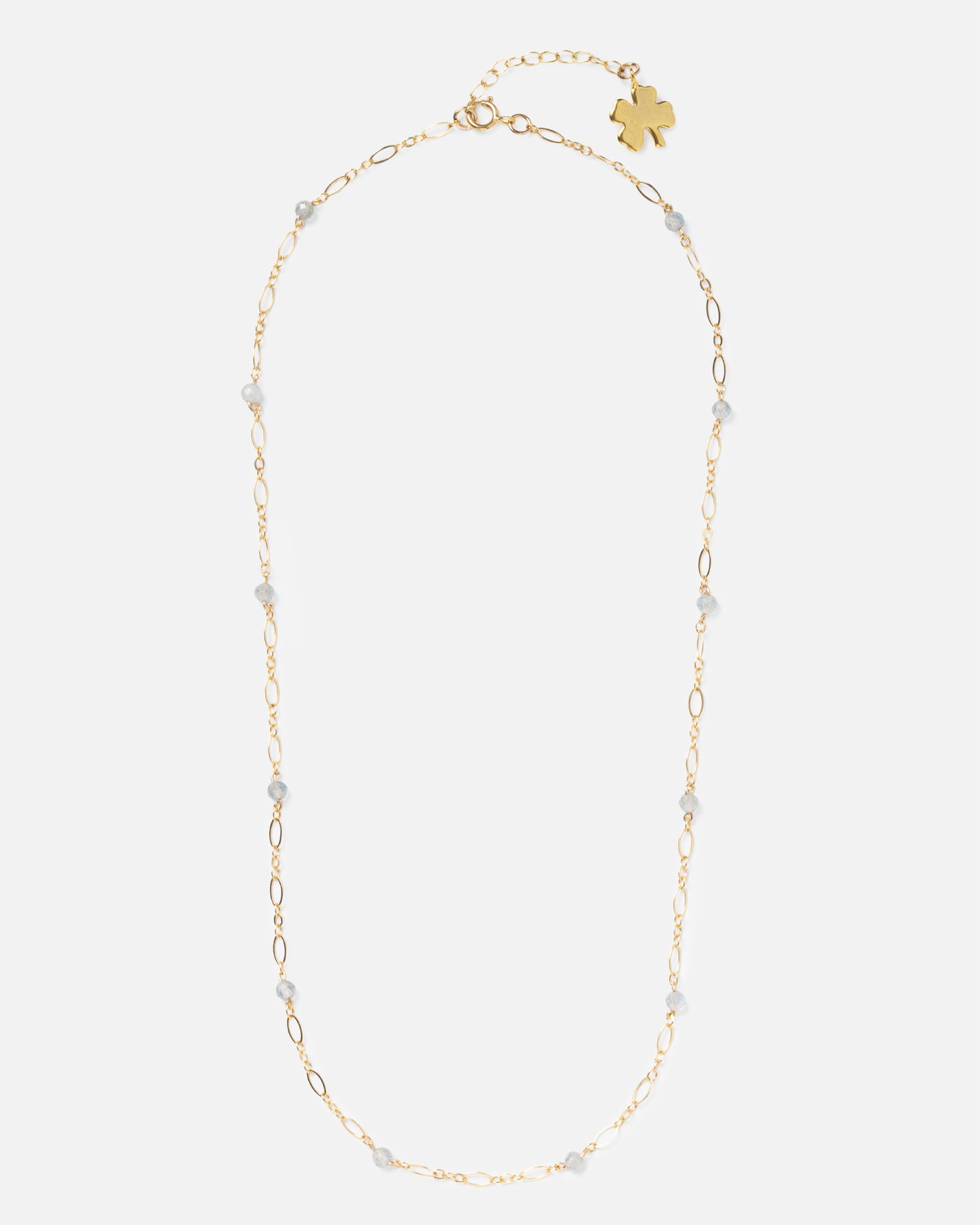 LABRADORITE BEADED 14K GOLD FILLED FANCY CHAIN