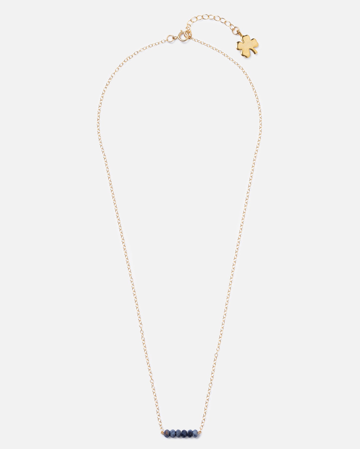 Sapphire cluster necklace