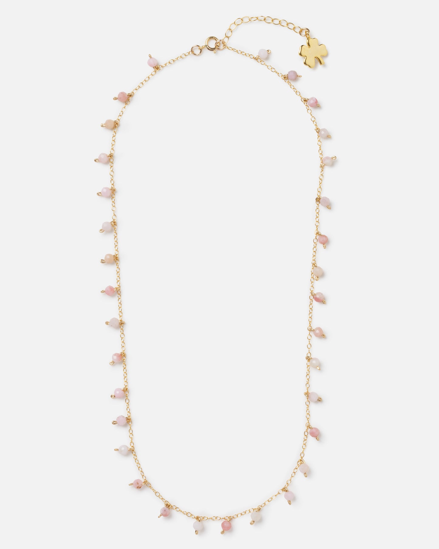 PINK OPAL SPRINKLES 14K GOLD FILLED NECKLACE