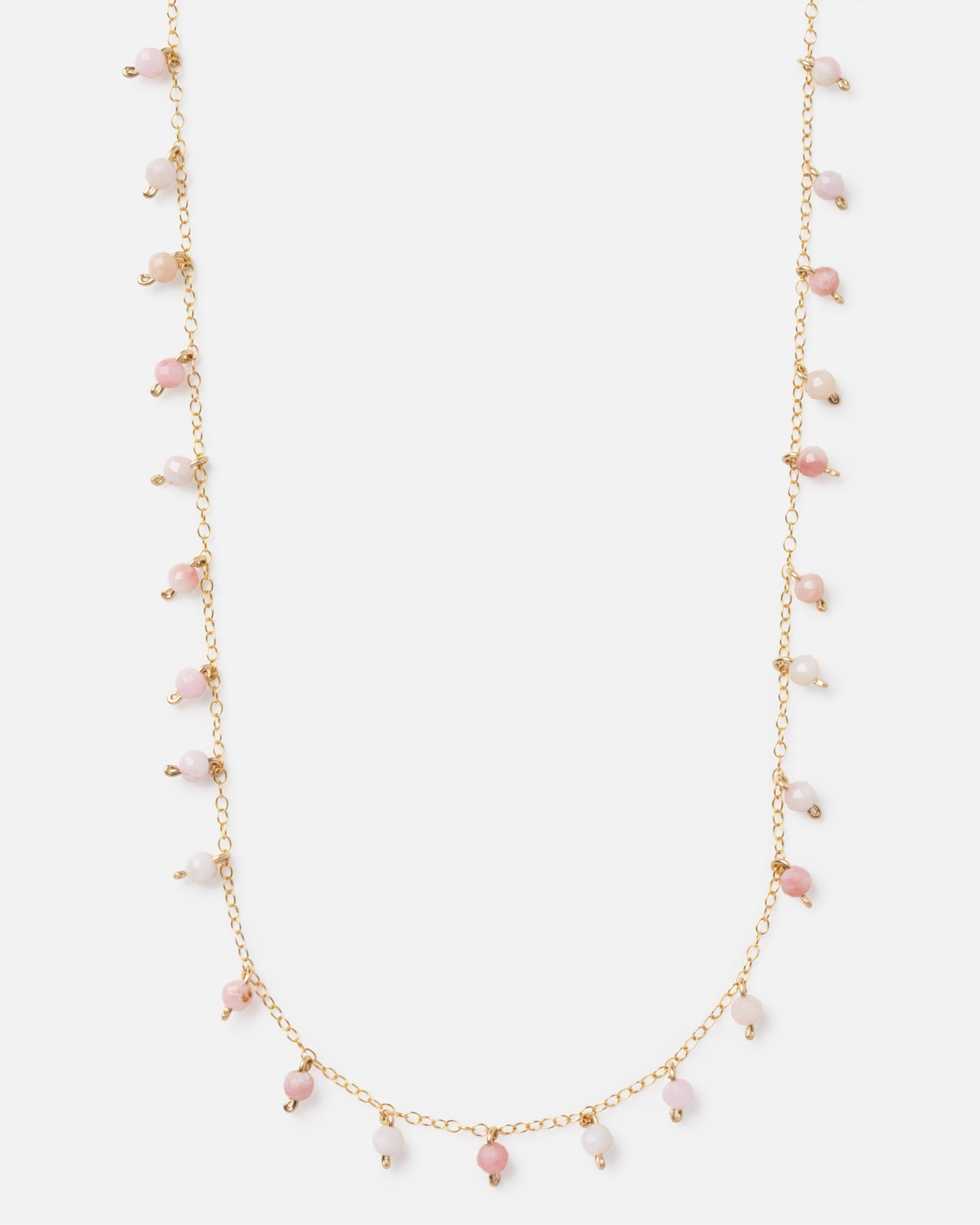 PINK OPAL SPRINKLES 14K GOLD FILLED NECKLACE