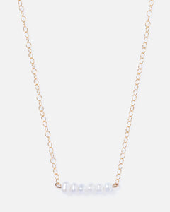 pearl gemstone clustered necklace