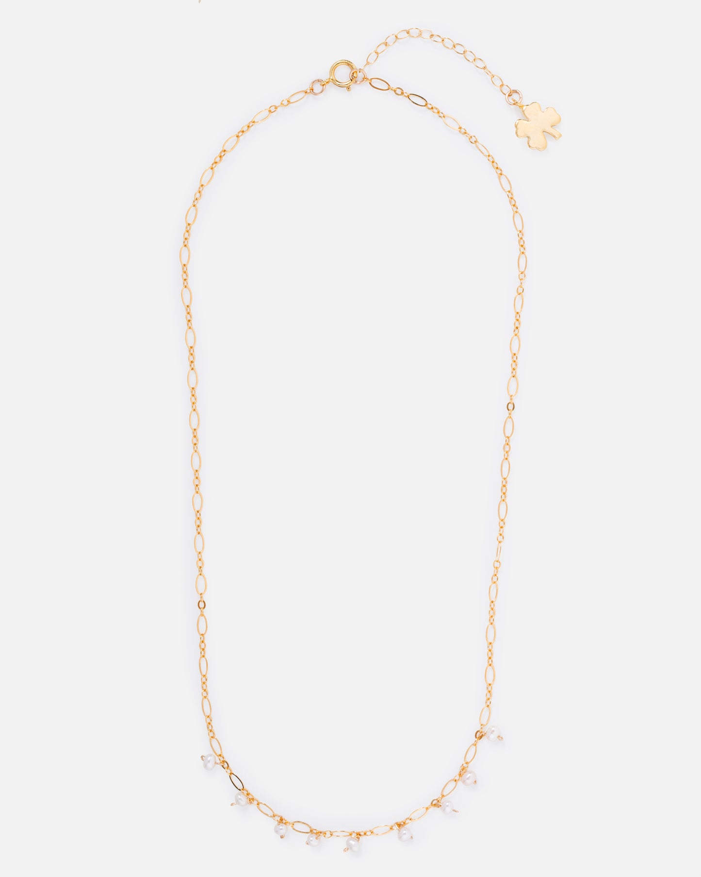 PEARL OLIVIA 14K GOLD FILLED FANCY CHAIN NECKLACE
