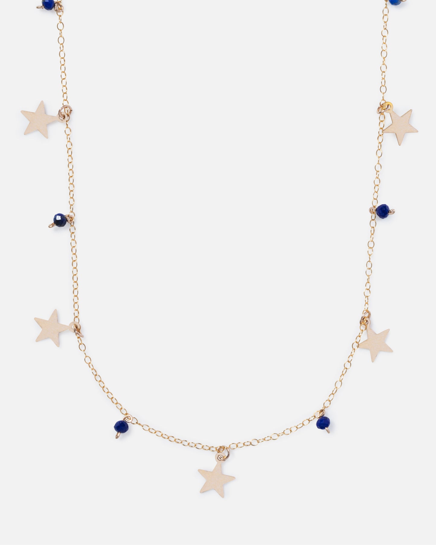 LAPIS MABEL 14K GOLD FILLED STARS NECKLACE
