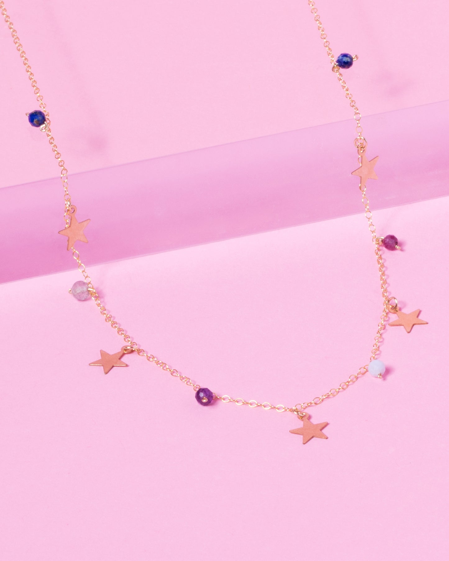 MIDNIGHT MABEL 14K GOLD FILLED STARS NECKLACE