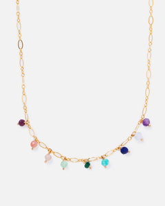 RAINBOW OLIVIA 14K GOLD FILLED FANCY CHAIN NECKLACE