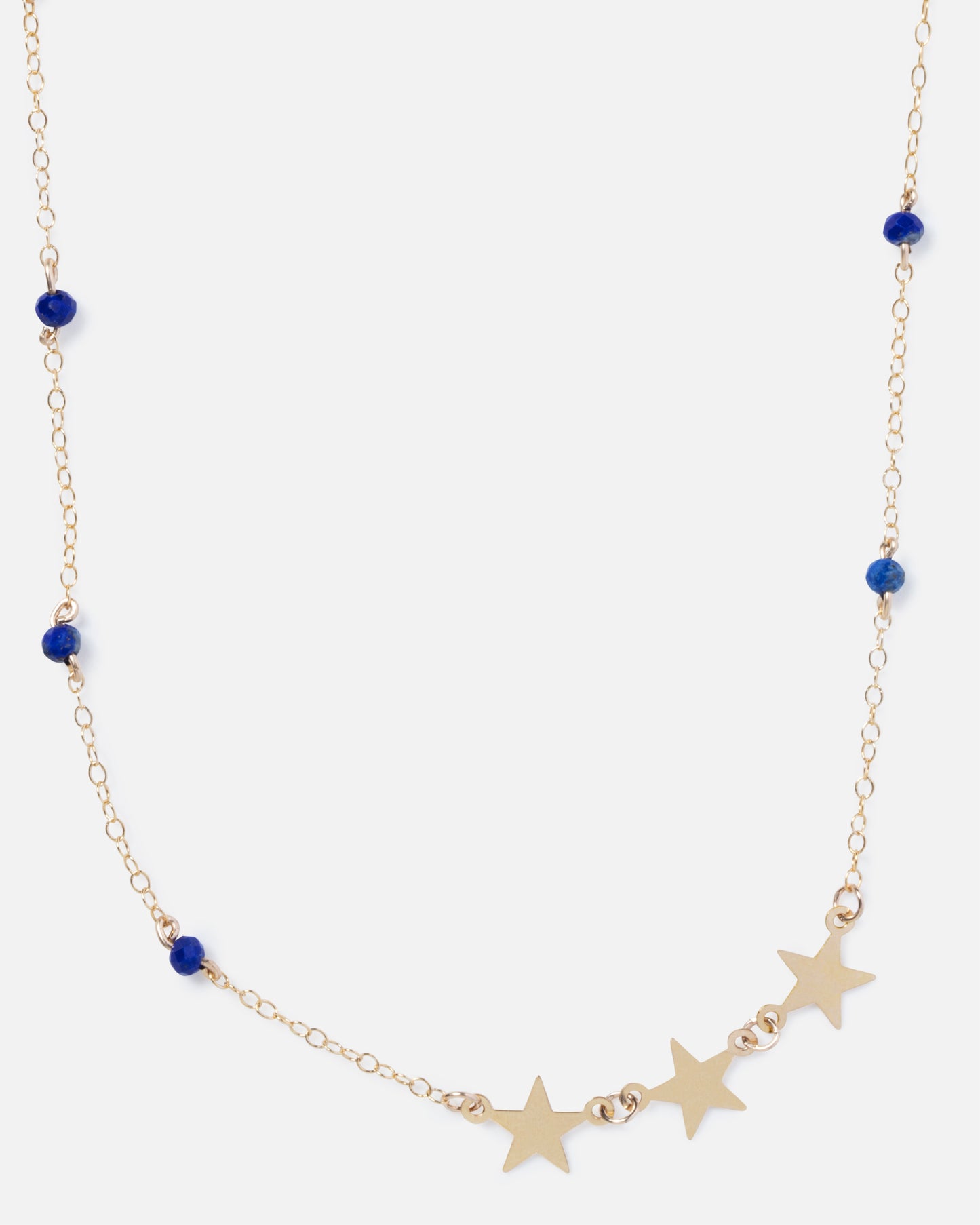 LAPIS SHOOTING STAR 14K GOLD FILLED NECKLACE
