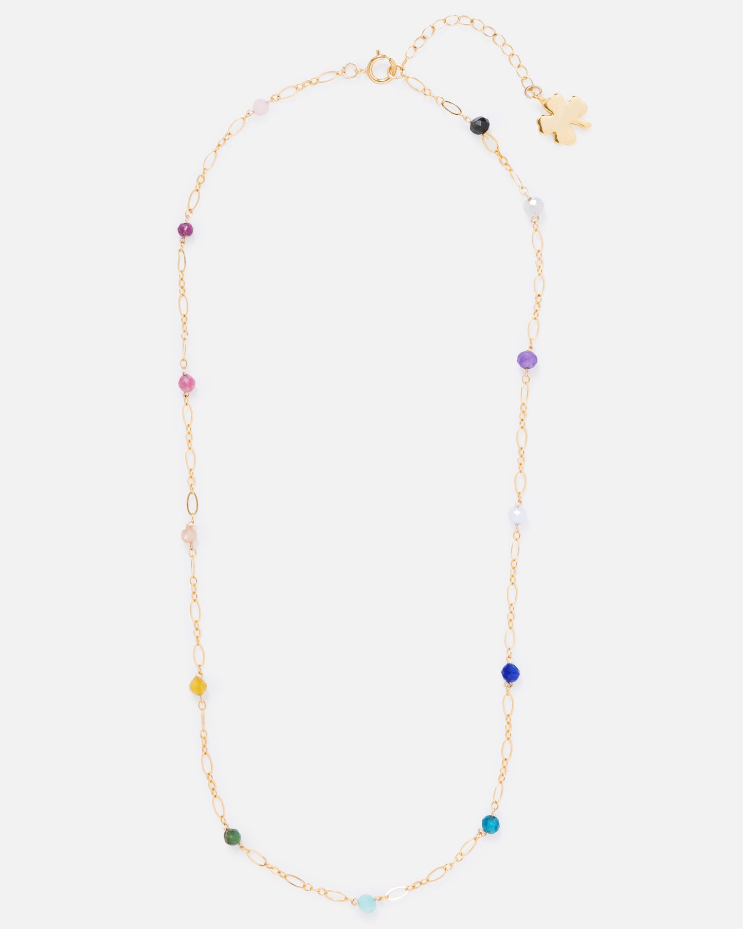 RAINBOW BEADED 14K GOLD FILLED FANCY CHAIN