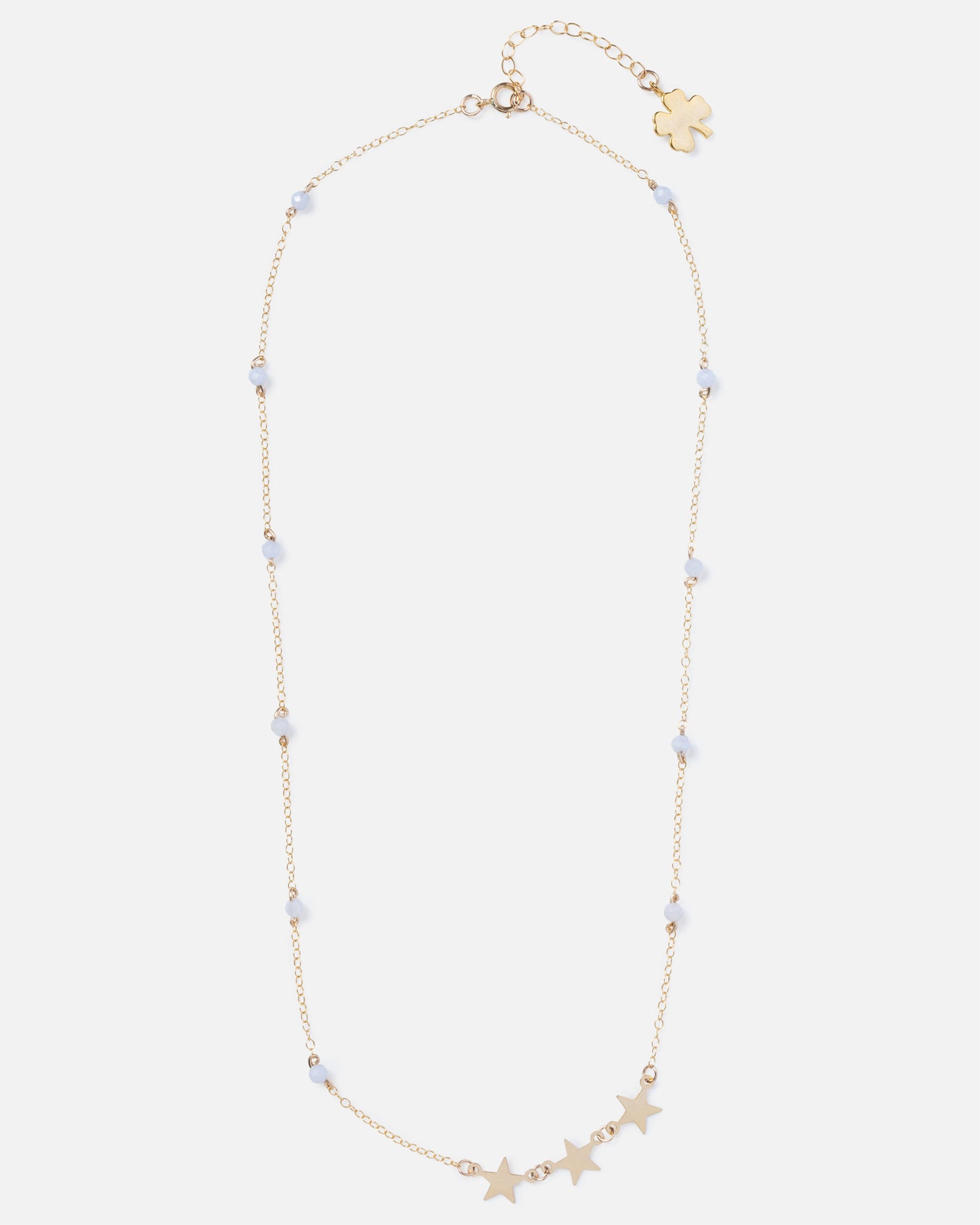 BLUE LACE AGATE SHOOTING STAR 14K GOLD FILLED NECKLACE