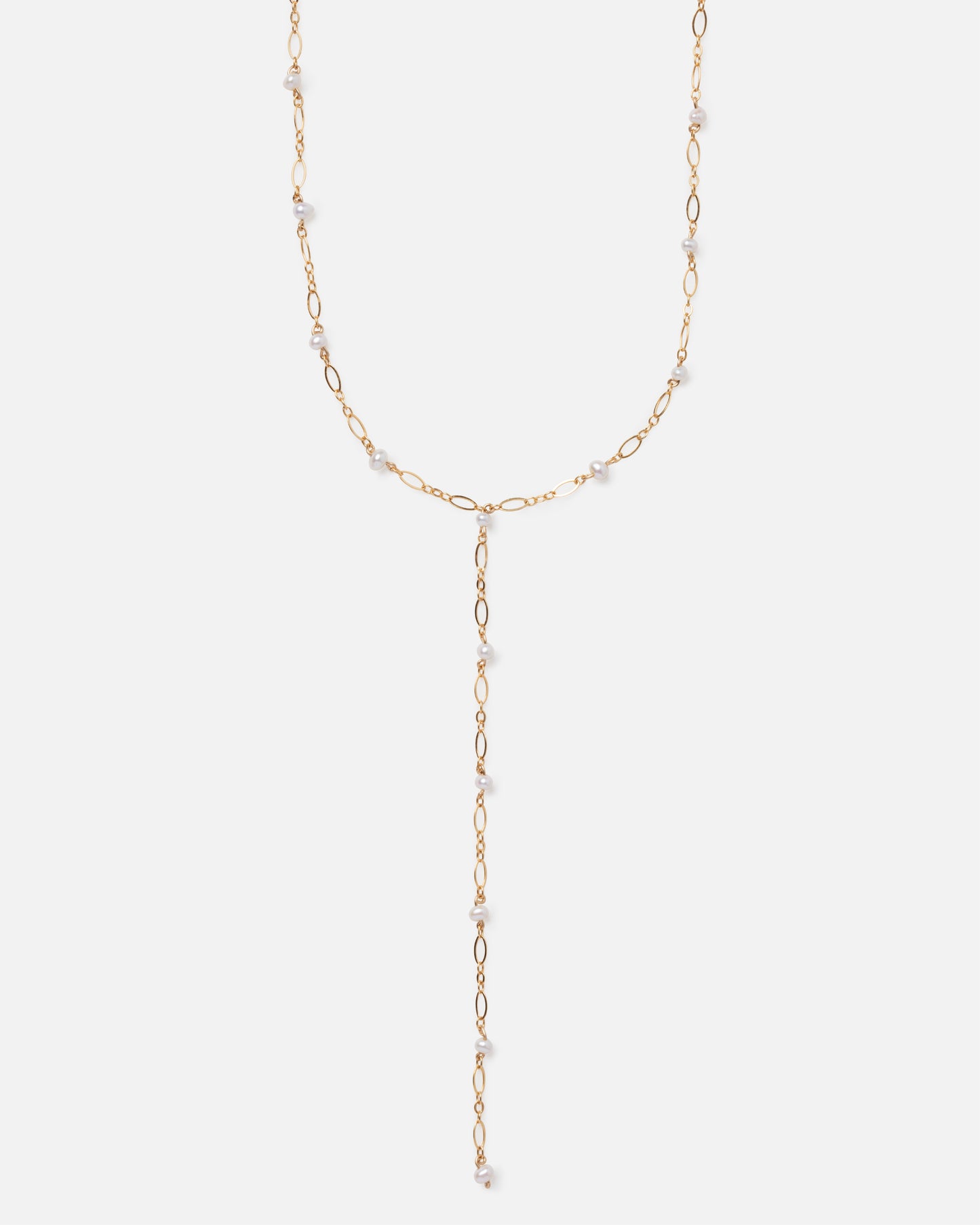 PEARL 14K GOLD FILLED DROP NECKLACE