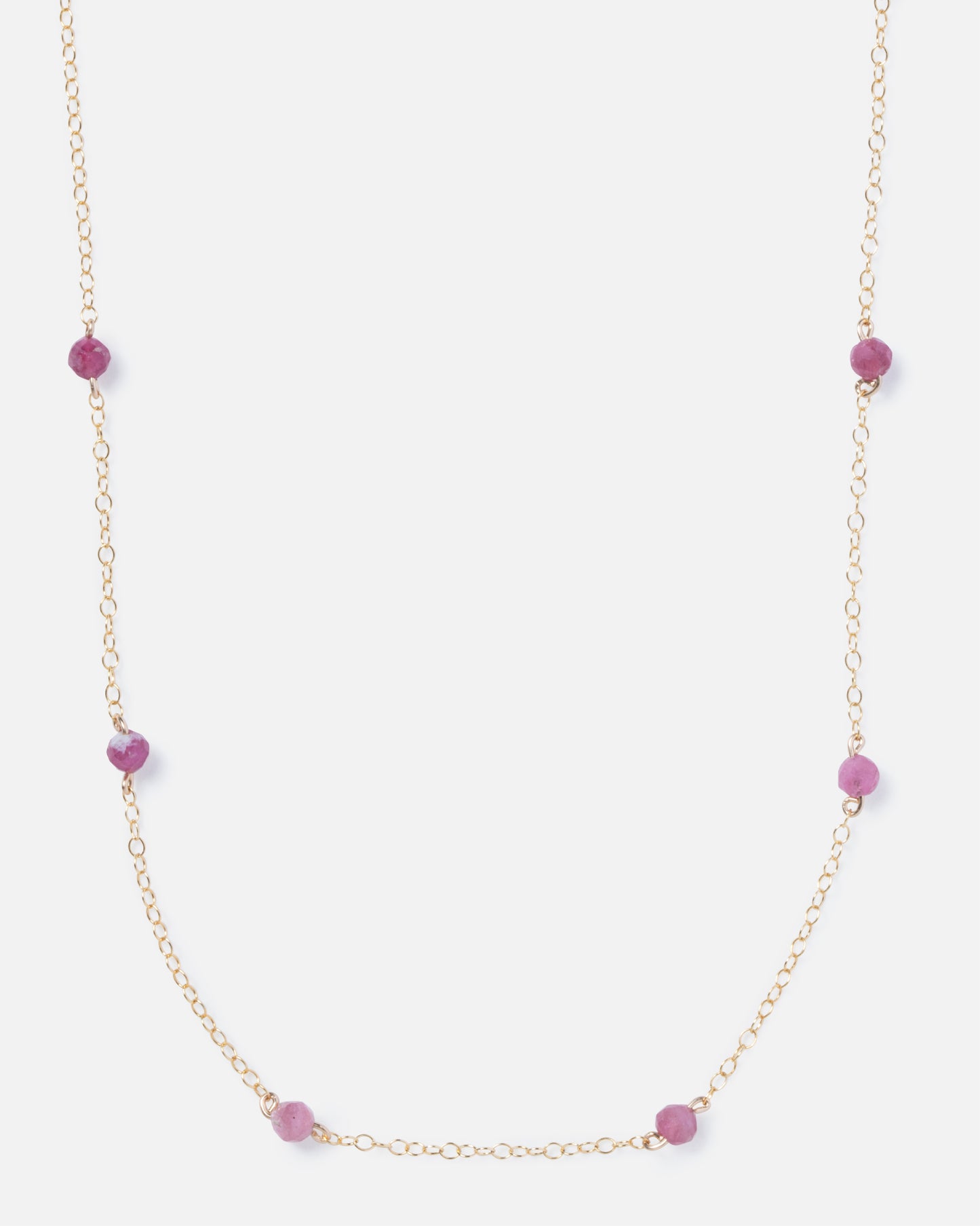 RHODONITE KATHY 14K GOLD FILLED NECKLACE