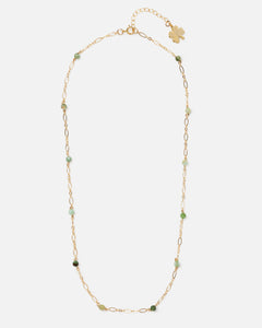 green opal beaded necklace
