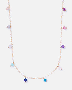 dainty colorful gemstone necklace