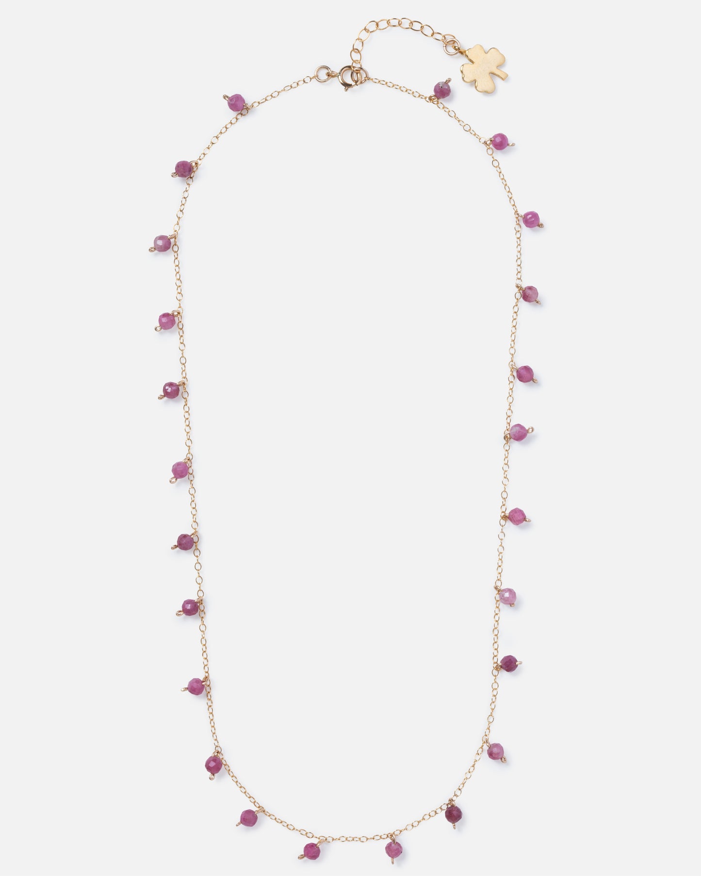 RHODONITE SPRINKLES 14K GOLD FILLED NECKLACE