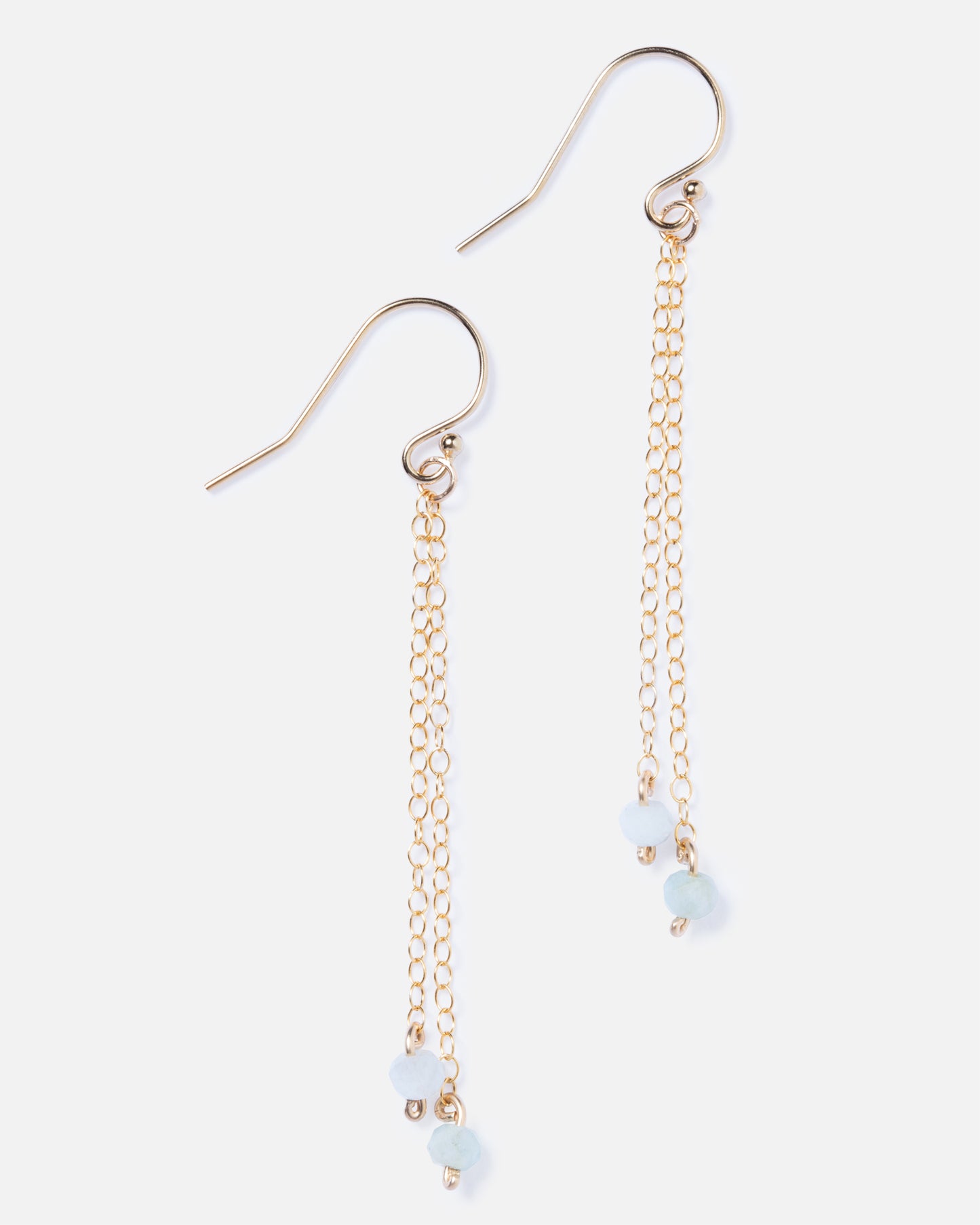 BLUE BERYL ARIANA 14K GOLD FILLED EARRINGS