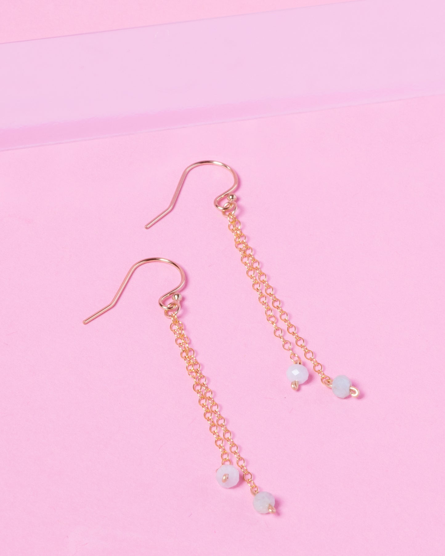 BLUE BERYL ARIANA 14K GOLD FILLED EARRINGS