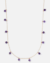 Load image into Gallery viewer, AMETHYST DAINTY 14K GOLD FILLED NECKLACE