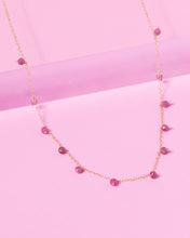 Load image into Gallery viewer, RHODONITE DAINTY 14K GOLD FILLED NECKLACE