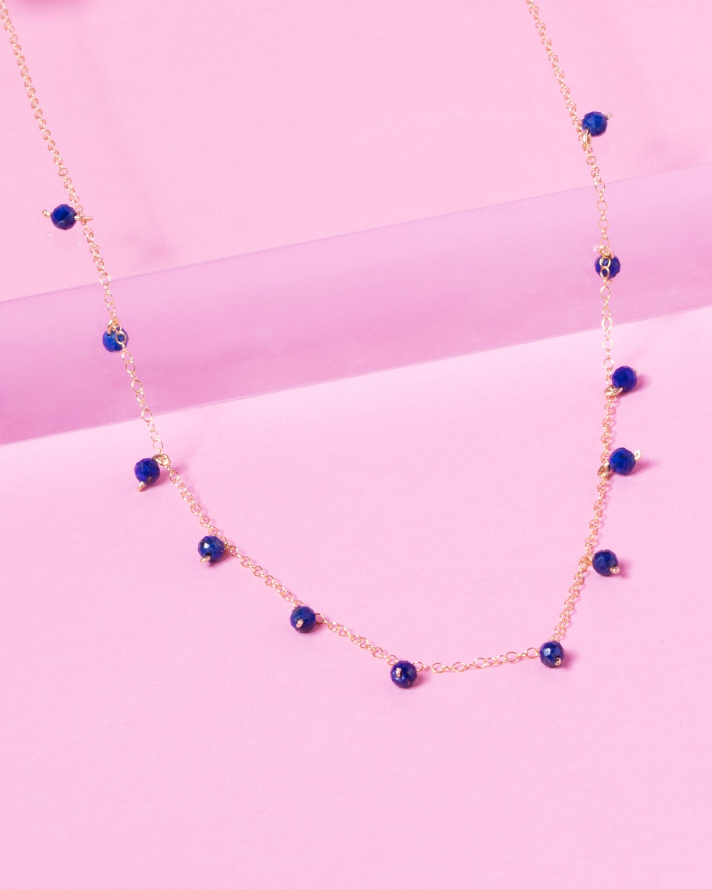 LAPIS DAINTY 14K GOLD FILLED NECKLACE