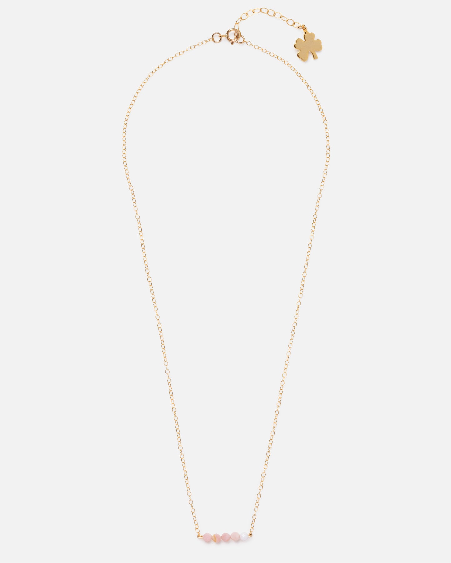 PINK OPAL CLUSTER 14K GOLD FILLED NECKLACE