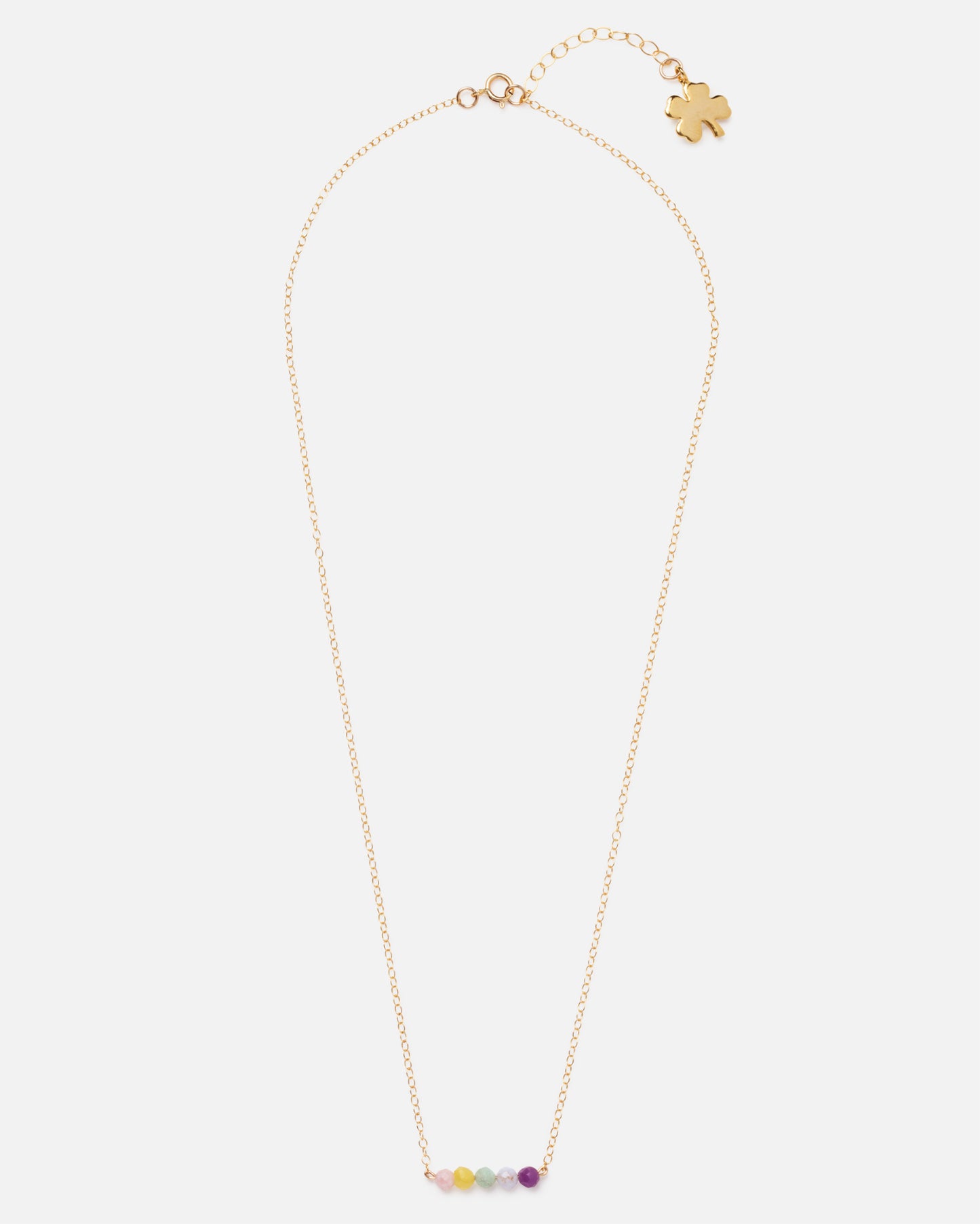 PASTEL CLUSTER 14K GOLD FILLED NECKLACE