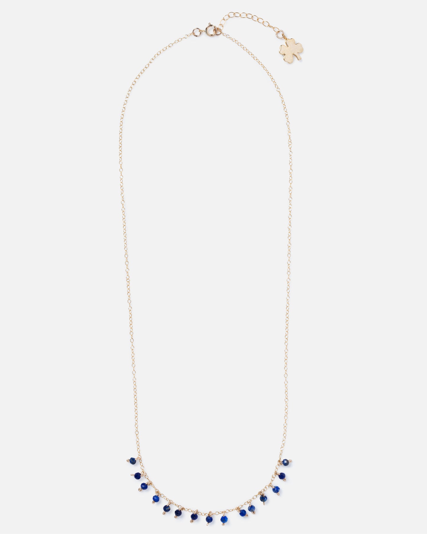 LAPIS ROBIN 14K GOLD FILLED DROP NECKLACE