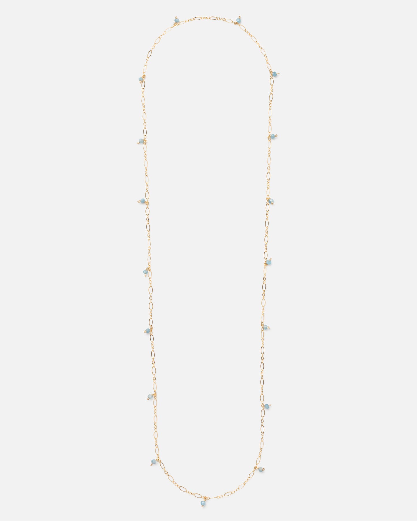 AQUAMARINE JANELLE 14K GOLD FILLED NECKLACE