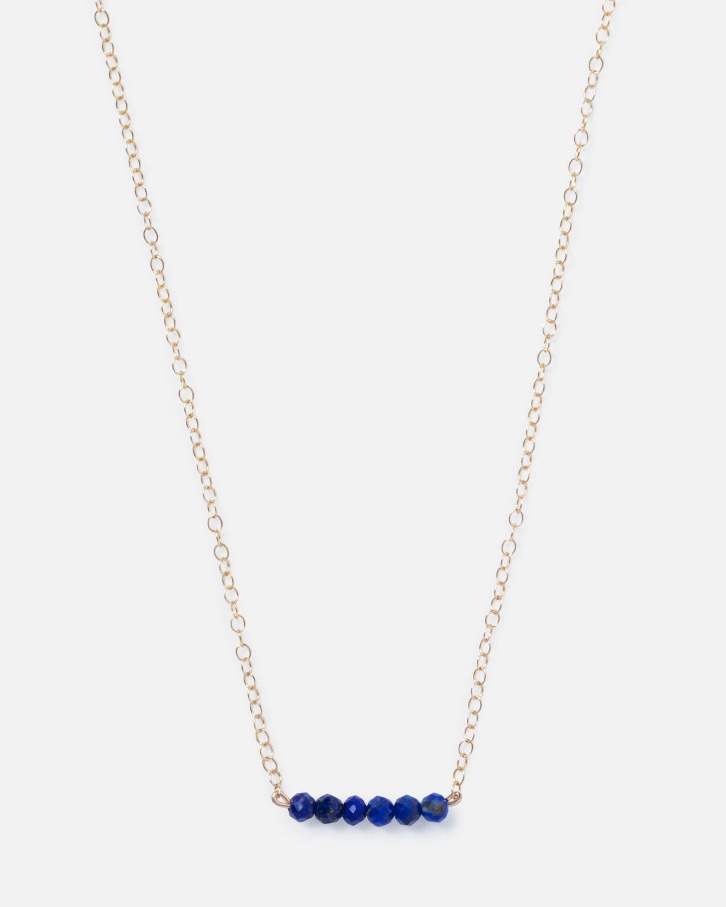 LAPIS CLUSTER 14K GOLD FILLED NECKLACE