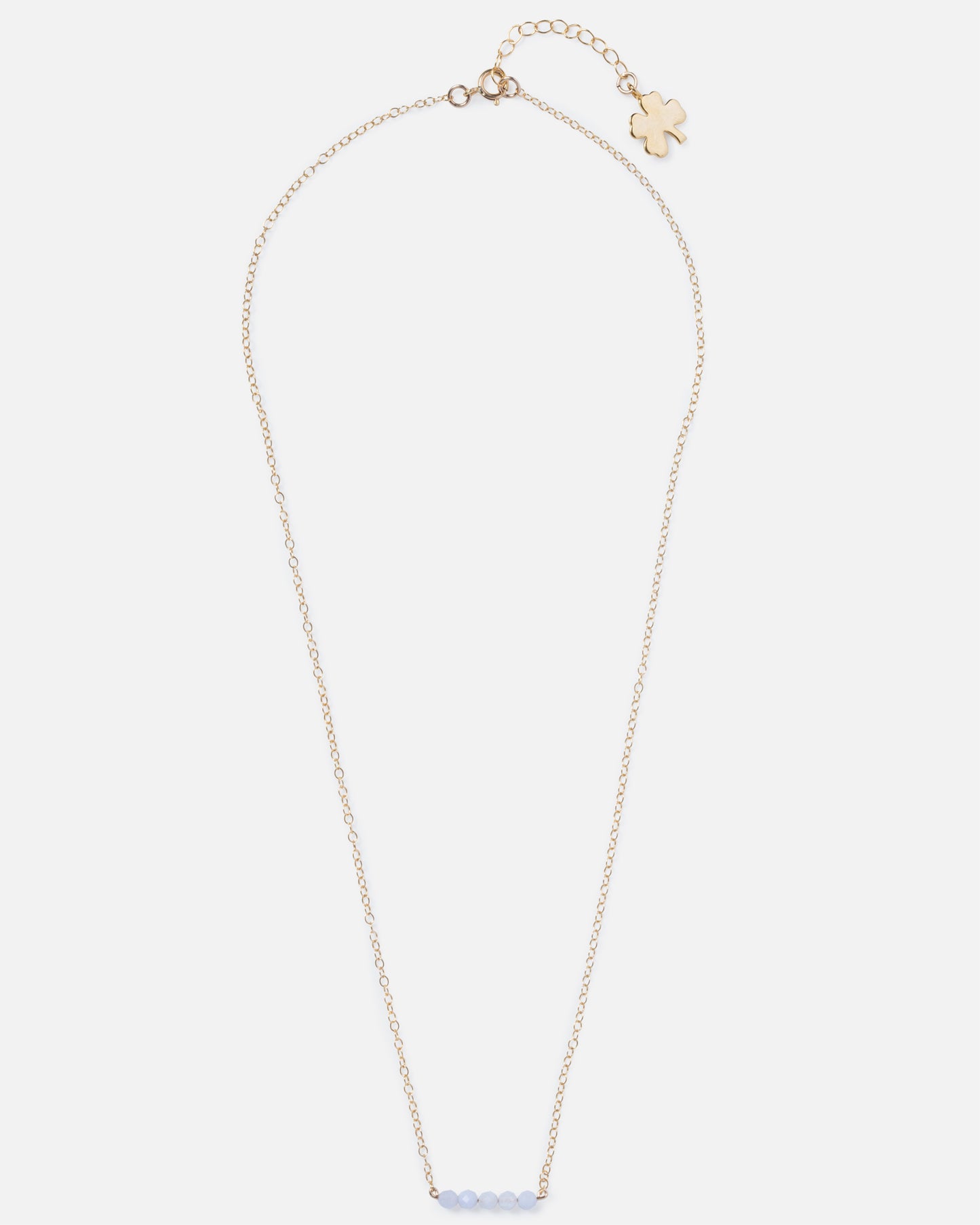 BLUE LACE AGATE CLUSTER 14K GOLD FILLED NECKLACE