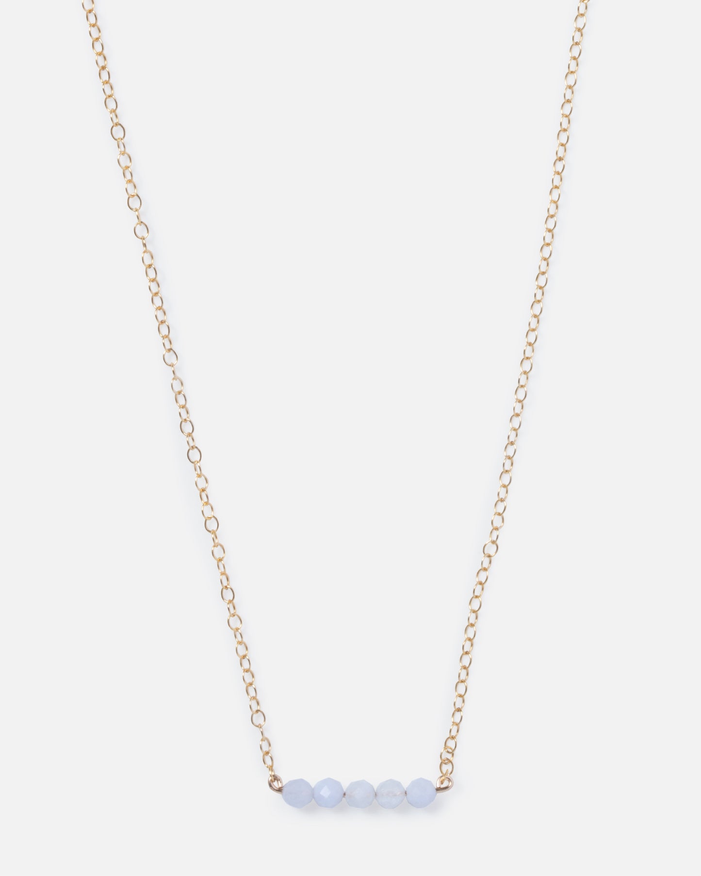 BLUE LACE AGATE CLUSTER 14K GOLD FILLED NECKLACE