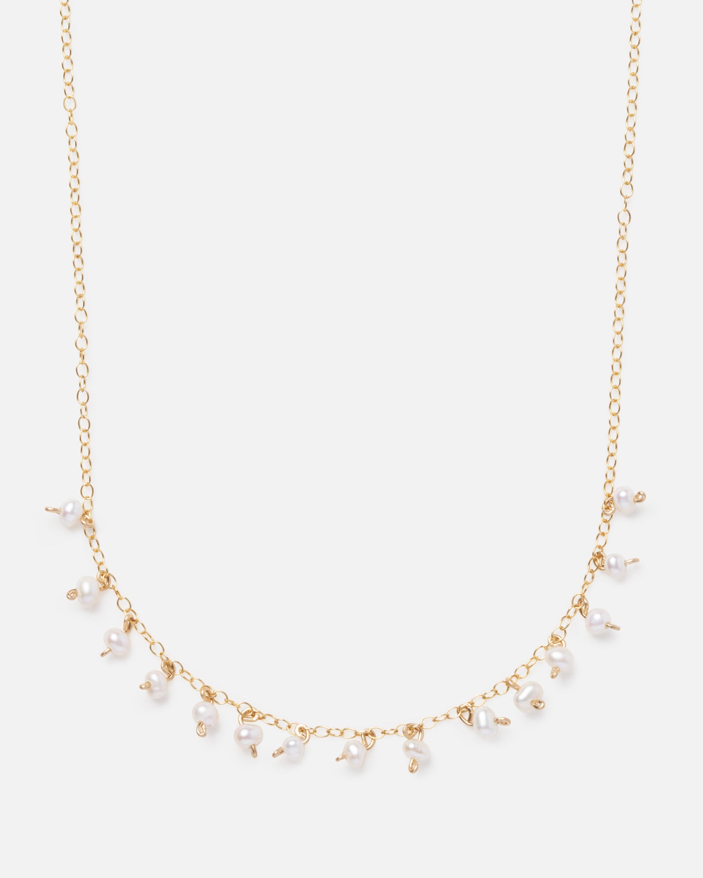 PEARL ROBIN 14K GOLD FILLED DROP NECKLACE