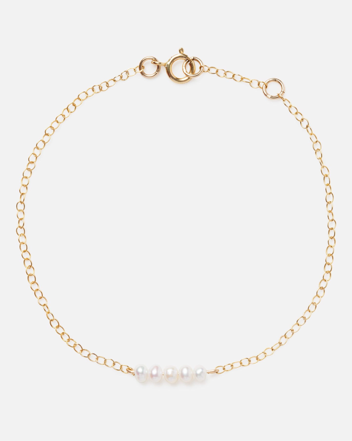 PEARL CLUSTER 14K GOLD FILLED BRACELET