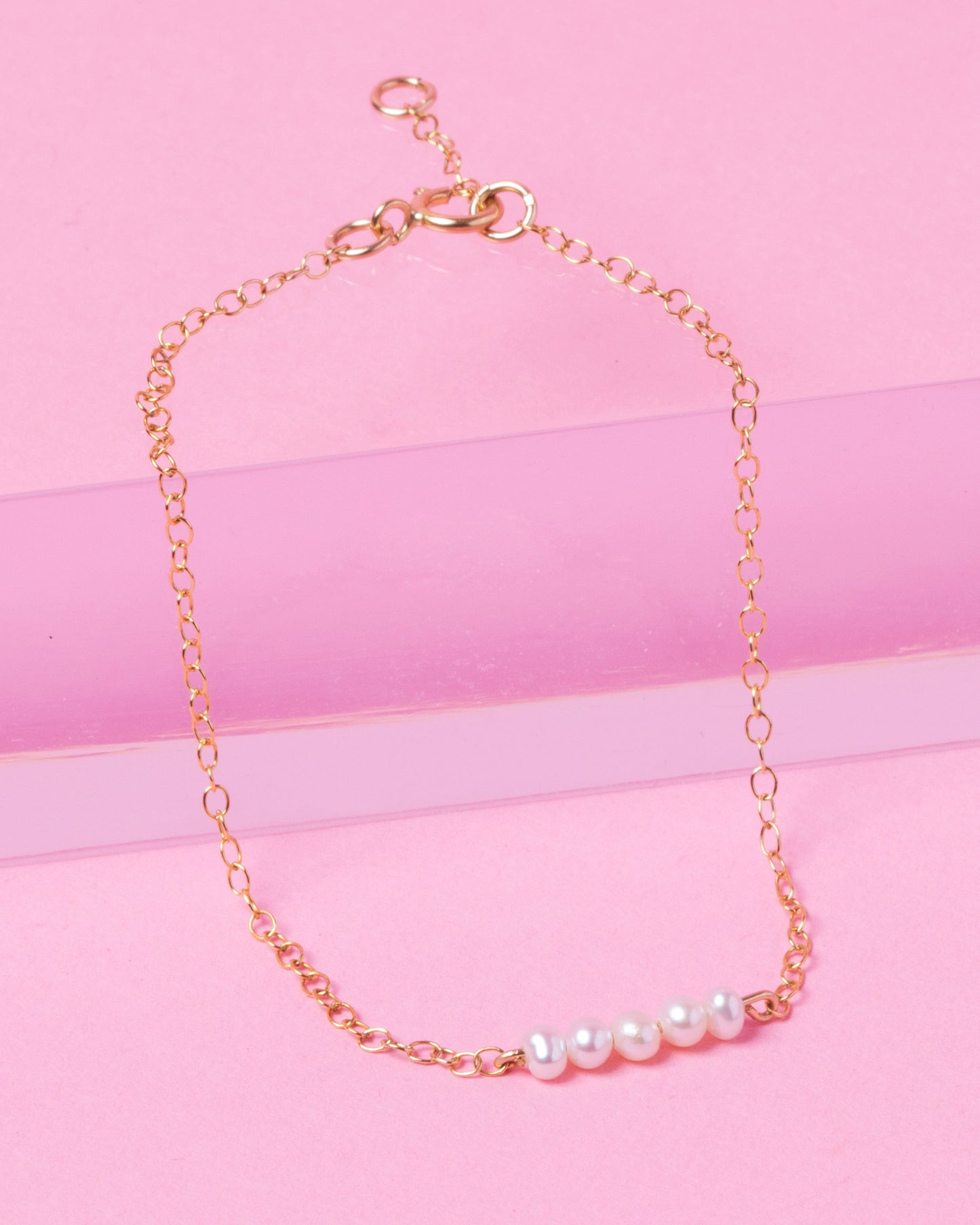 PEARL CLUSTER 14K GOLD FILLED BRACELET